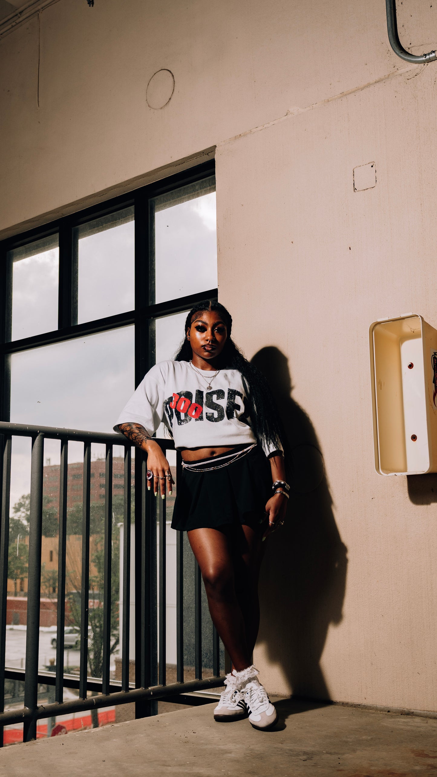 Targeted Tee White – Soft Cotton T-Shirt – Poised