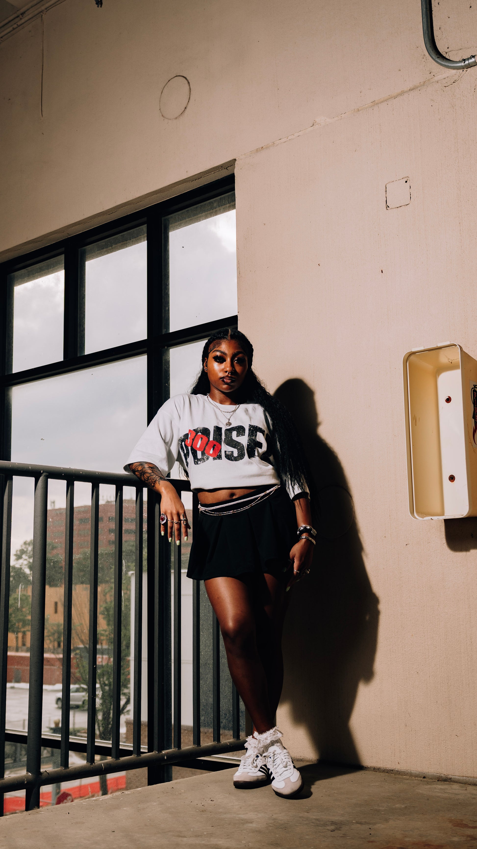 Targeted Tee White – Soft Cotton T-Shirt – Poised